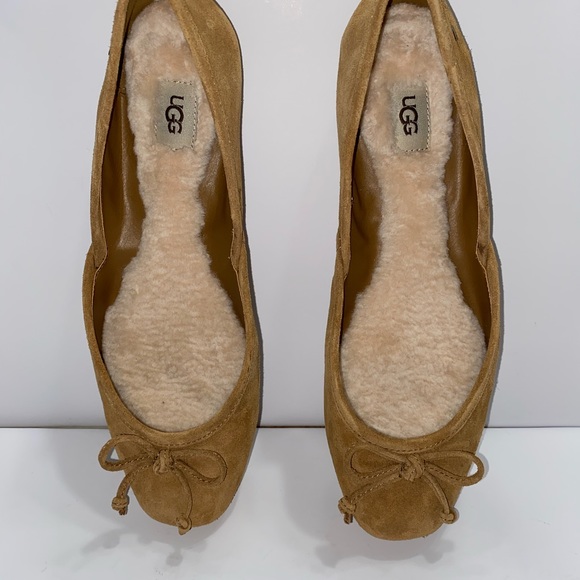 SOLD NEW UGG LANE GENUINE SHEARLING LINE SUEDE FLA - Picture 4 of 11